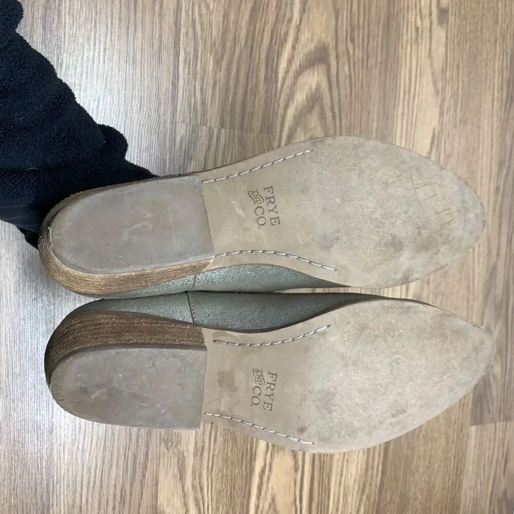Frye zip metallic